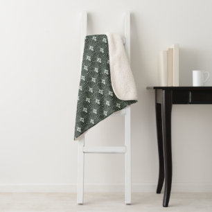 Stylish geometric pattern, art deco. sherpa blanket