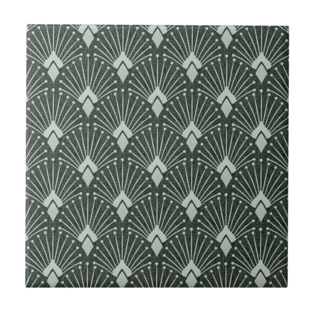 Stylish geometric pattern, art deco. tile (Front)