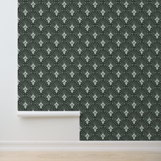 Stylish geometric pattern, art deco.  wallpaper (Application)