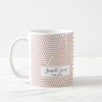 stylish geometric script school college coffee mu