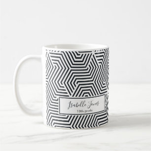 stylish geometric script school college  coffee mug