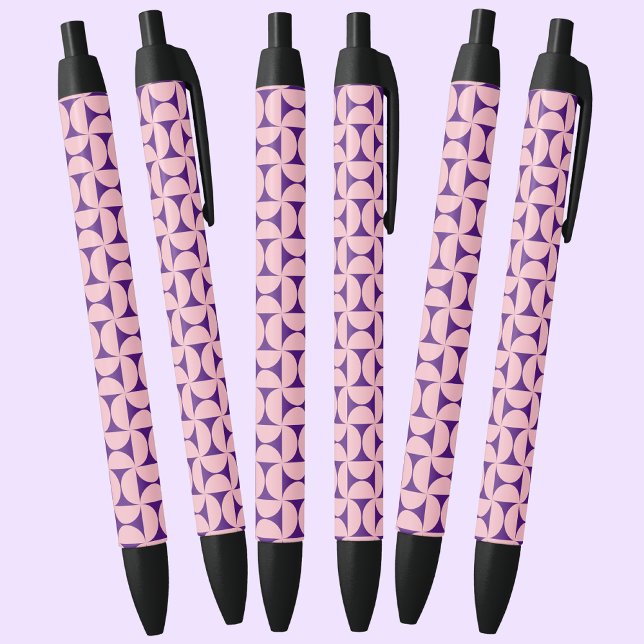 Stylish Geometric Shapes Pattern In Pink Colours   Black Ink Pen (Creator Uploaded)