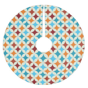 Stylish Geometric: Vintage Seamless Pattern Brushed Polyester Tree Skirt