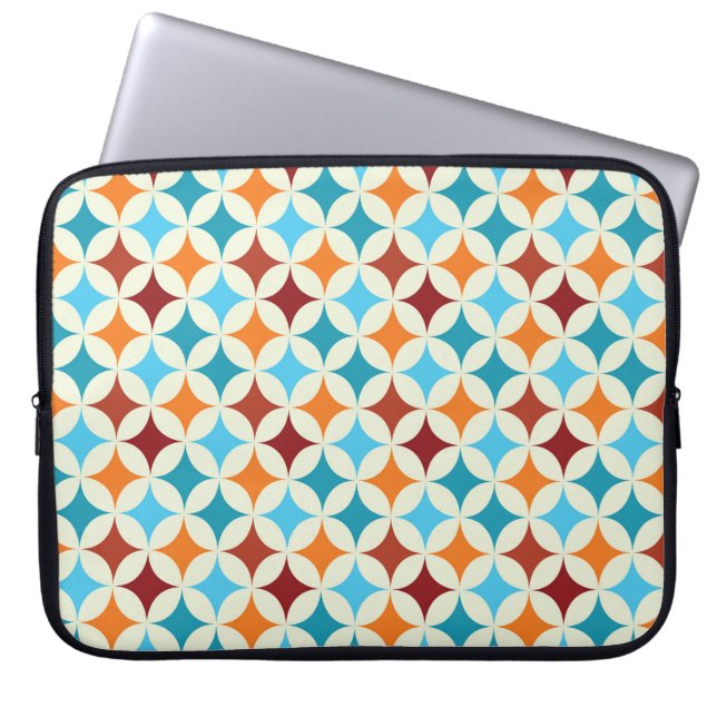 Stylish Geometric: Vintage Seamless Pattern Laptop Sleeve (Front)