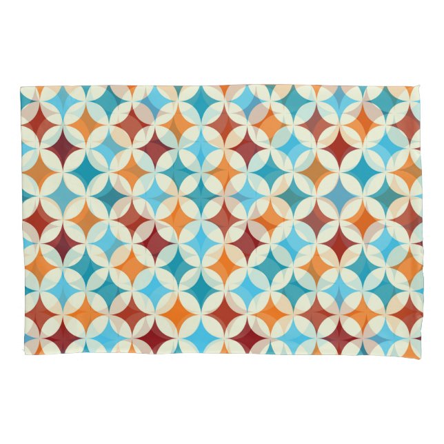 Stylish Geometric: Vintage Seamless Pattern Pillowcase (Front)