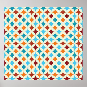 Stylish Geometric: Vintage Seamless Pattern Poster