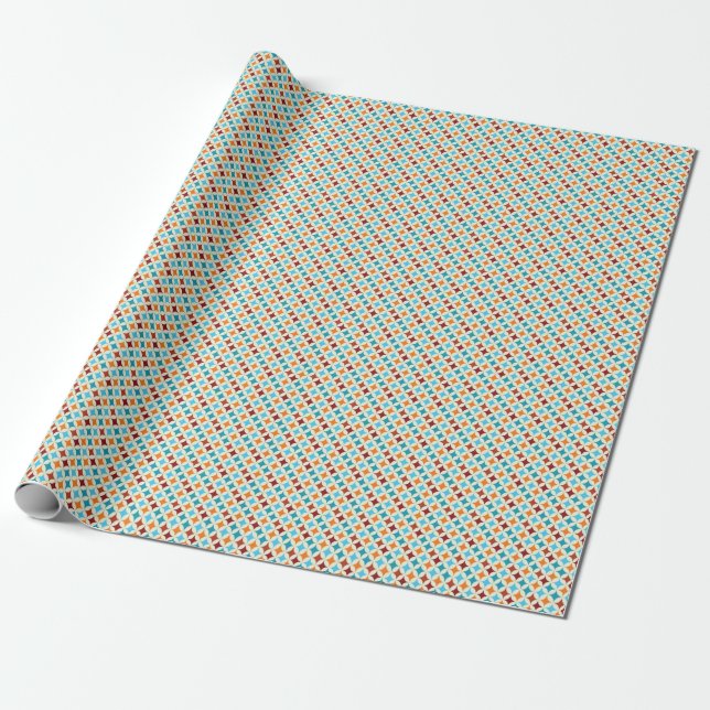 Stylish Geometric: Vintage Seamless Pattern Wrapping Paper (Unrolled)