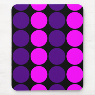 Stylish Gifts for Girls : Pink & Purple Polka Dots Mouse Mat