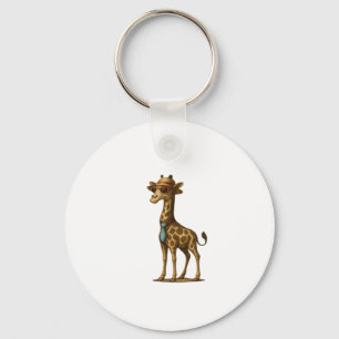 Stylish Giraffe Illustration. Girafe Styl�e Illust Key Ring