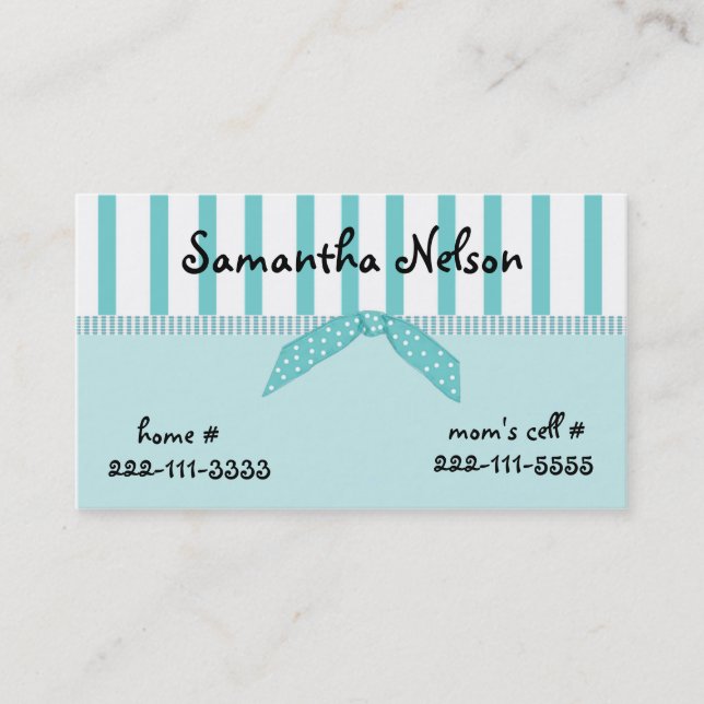 Stylish Girl's Enclosure card (Front)