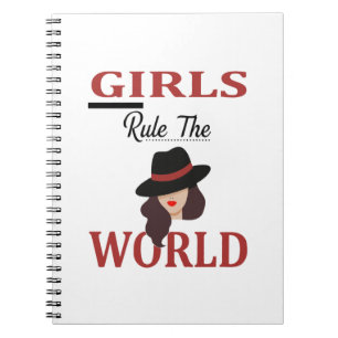 Stylish "Girls Rule The World" Feminist Empowermen Notebook