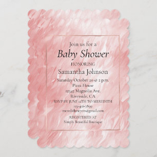 Stylish Girly Blush Pink Glam Invitation