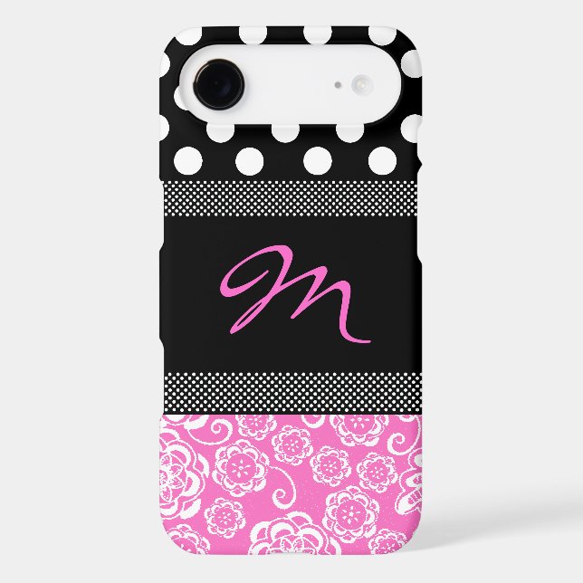 Stylish Girly Monogram iphone 5 Case (Back)