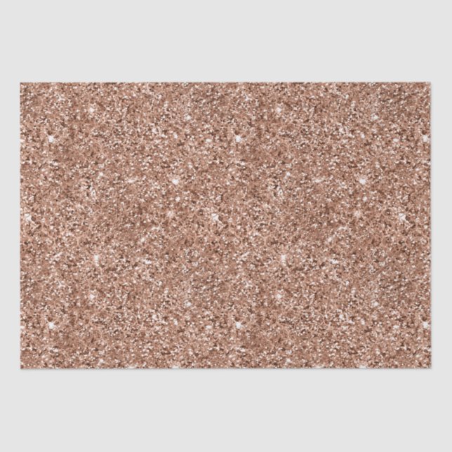 Stylish Girly Pink Rose Gold Glitter Glitz Tissue Paper (Front)