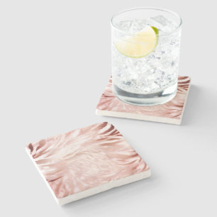 Stylish Girly Pink Rose Gold Zebra Glam Glitz  Stone Coaster