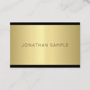 Stylish Glam Design Modern Gold Luxe Trendy Plain Business Card