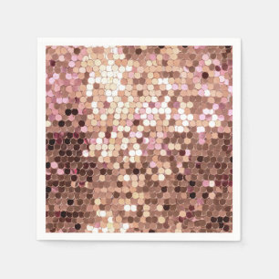 Stylish Glam Rose Gold Blush Pink Confetti Napkin