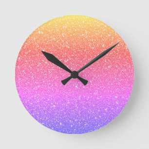 Stylish glitter clock