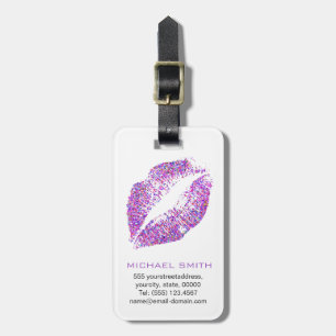 Stylish Glitter Lips #22 Luggage Tag