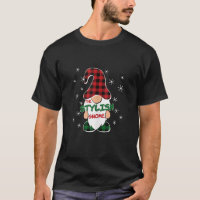 Stylish Gnome Buffalo Plaid Matching Family Christ