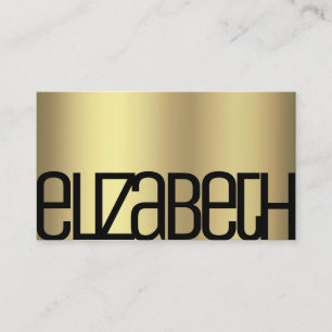Stylish Gold Black Glam Luxury Minimalist Modern Business Card