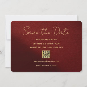 Stylish Gold Calligraphy Script Save The Dates Date
