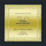 Stylish Gold Confetti 50th Wedding Save The Date Magnet<br><div class="desc">Custom 50th Wedding Anniversary save the date magnets for couples fiftieth Anniversary events. All text, font and text colour is fully customisable to meet your requirements, if you would like help to customise your product or would like matching products, please contact me through my store and i will be very...</div>