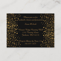 Stylish Gold Confetti Dots | Black