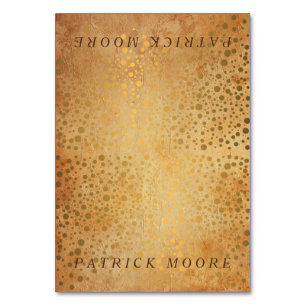 Stylish Gold Confetti Dots   Vintage Place Cards