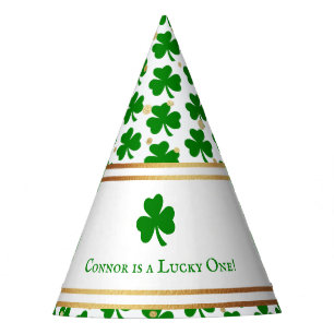 Stylish Gold Foil St. Patrick's Day 1st Birthday Party Hat