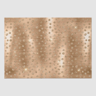 Stylish Gold Glitter Wild Cheetah Spots Pattern Tissue Paper