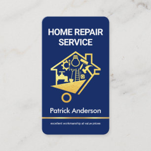 Stylish Gold Handyman's Wheelbarrow Business Card
