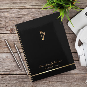 Stylish Gold Harp Music Teacher Custom Planner