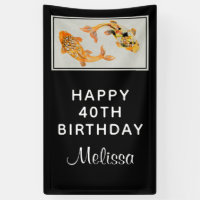 Stylish Gold Koi Fish  Birthday