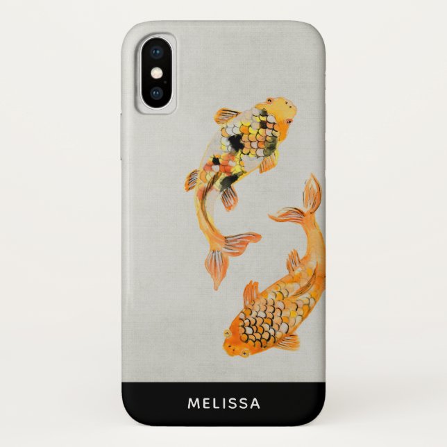 Stylish Gold Koi Fish Case-Mate iPhone Case (Back)