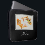 Stylish Gold Koi Fish Laptop Sleeve<br><div class="desc">Personalised laptop sleeve with an illustration of a pair of gold koi fish swimming together.</div>