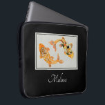 Stylish Gold Koi Fish Laptop Sleeve<br><div class="desc">Personalised laptop sleeve with an illustration of a pair of gold koi fish swimming together.</div>