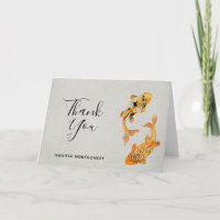 Stylish Gold Koi Fish Thank You