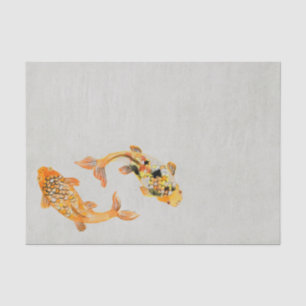 Stylish Gold Koi Fish Tissue Paper