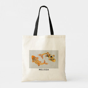 Stylish Gold Koi Fish Tote Bag