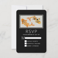 Stylish Gold Koi Fish Wedding