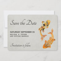 Stylish Gold Koi Fish Wedding