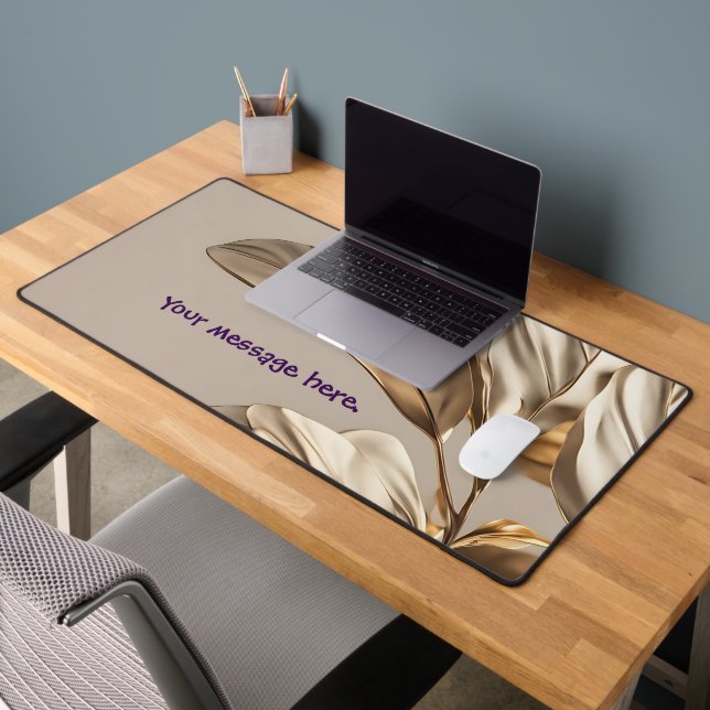 Stylish Gold Leaf  Desk Mat (Office 2)