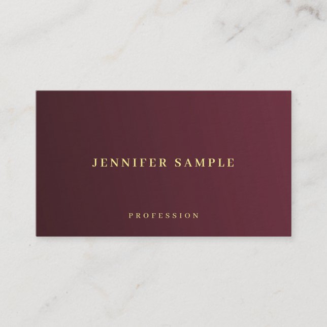 Stylish Gold Look Text Premium Thick Luxurious Business Card (Front)