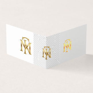 Stylish Gold Monogram Logo Elegant Personal Bran Business Card