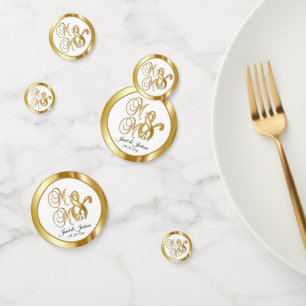 Stylish Gold on a White Background Confetti