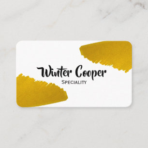 Stylish gold paint splatter frame professional business card