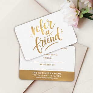 Stylish Gold Refer Friend Discount Coupon Voucher