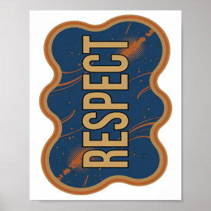 Stylish Gold RESPECT Design Poster