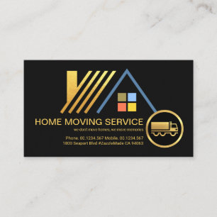 Stylish Gold Rooftop On The Move #ZazzleMade Business Card